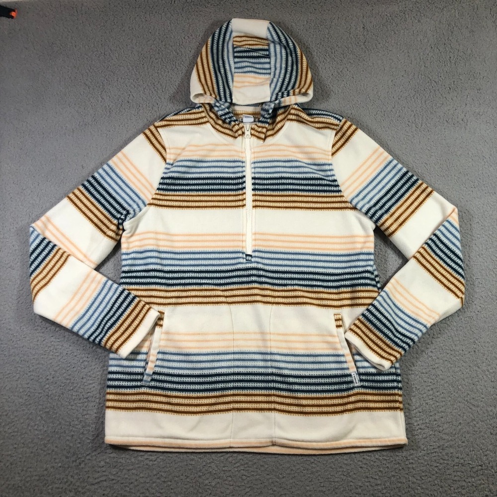 o'neill T fleece sweater  womens S beige strips